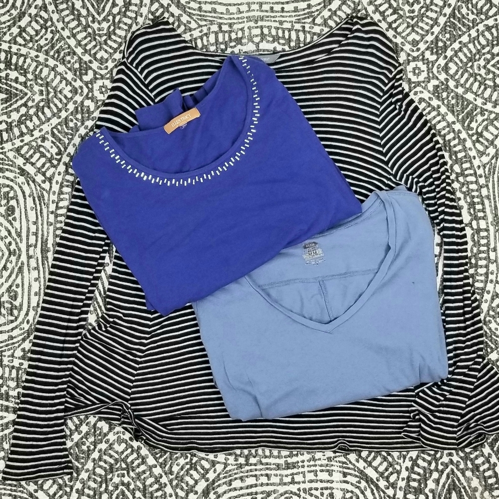 Set of 3 Long Sleeve Super Soft T Shirts Tops
